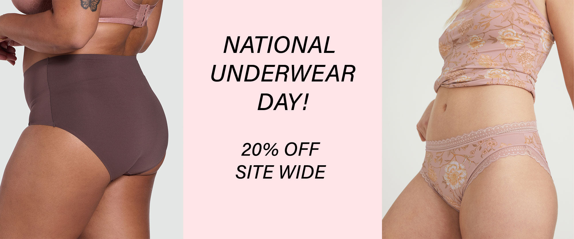 National Underwear Day 5th August -  Sale 20% Off